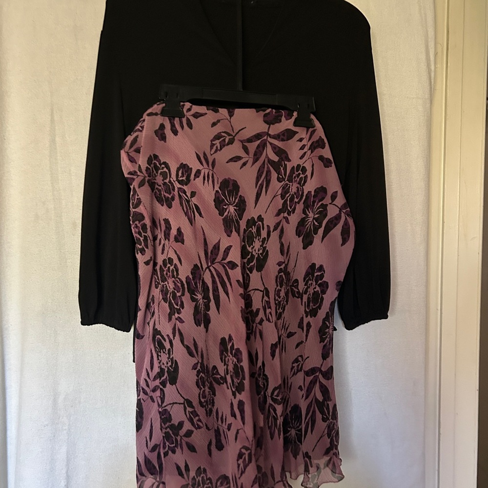 Skirt and blouse set Hillard & Hanson Ruffled Tiered with Flowers - Picture 4 of 6
